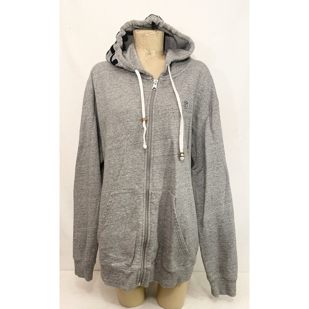 Cult of Individuality Hoodie Sweatshirt XXXL 3XL 52" Gray Zipper Logo Pockets